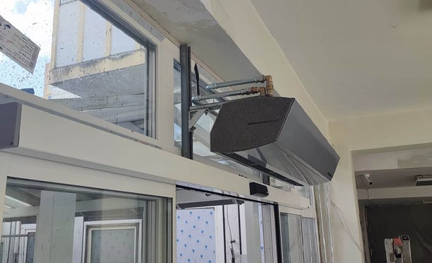 Légfüggöny kiépítés